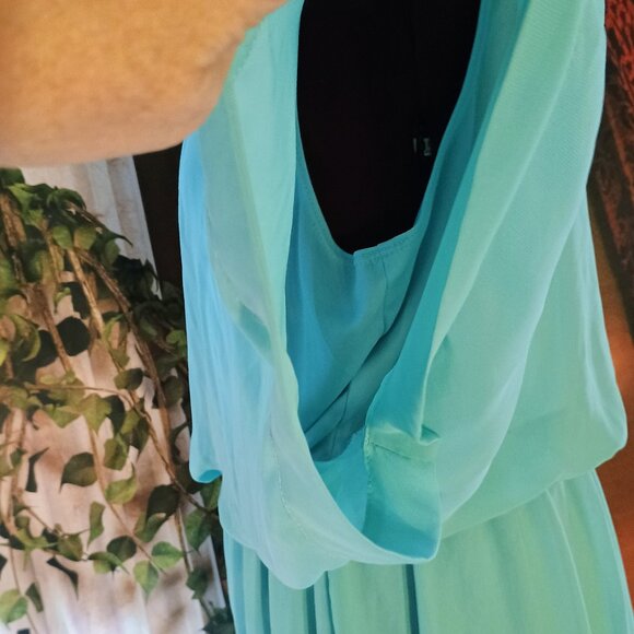 EUC: Shelby & Palmer Sze 22W Mint Green Chiffon Dress - Picture 4 of 6